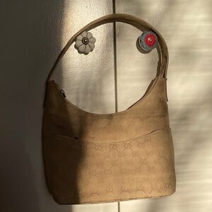 Gucci Beige Monogram Shoulder Bag